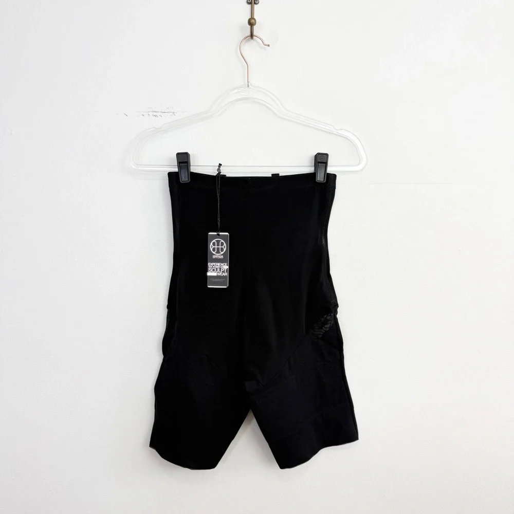 Honeylove SuperPower Short High Waisted Black Shapewear Shorts NWT Medium